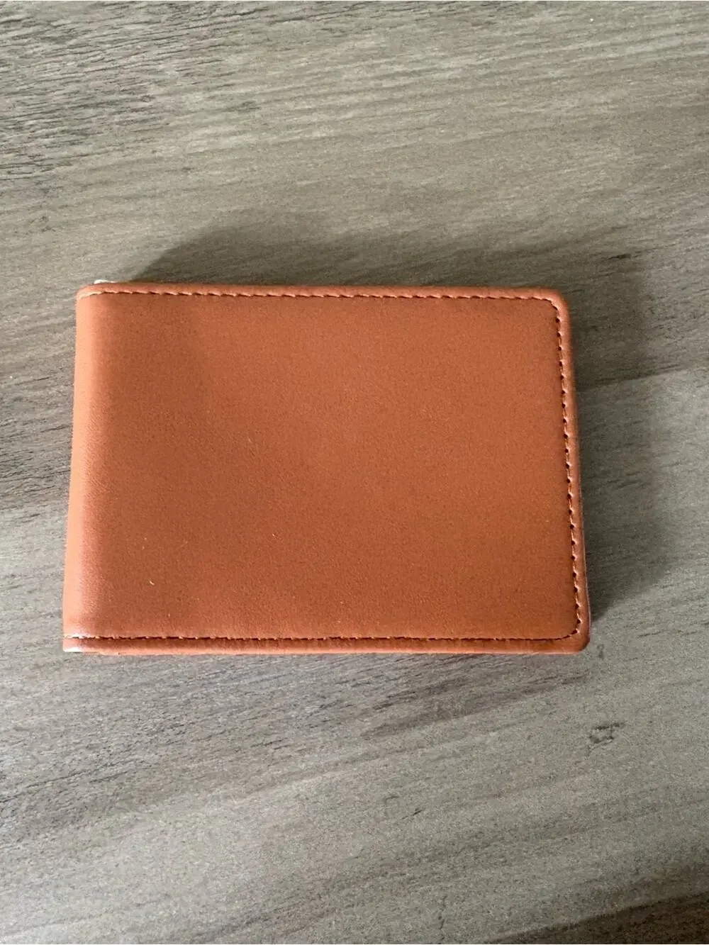 Men’s Brown Slim Minimalist Wallet Money Clip RFID Style Card Holder